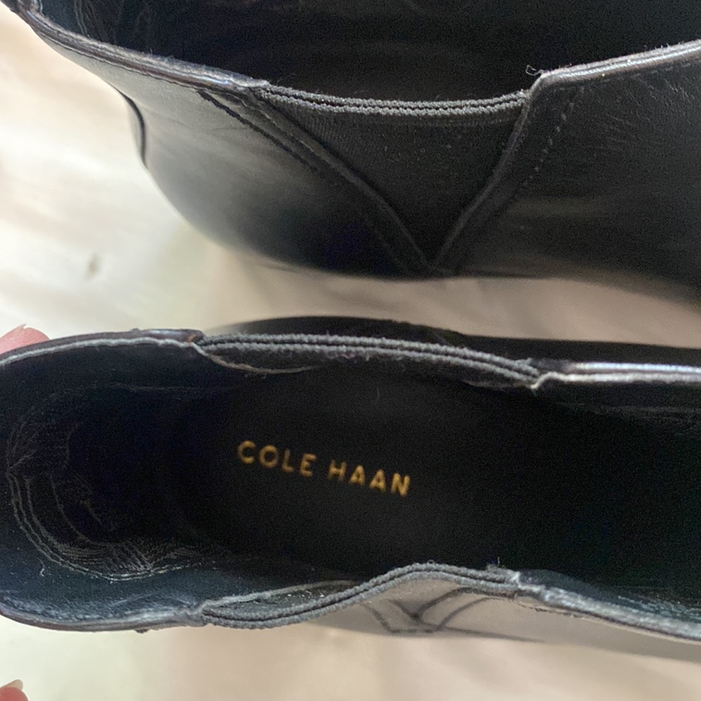 Cole Haan Marinne Black leather ankle boots 9 - Picture 2 of 9